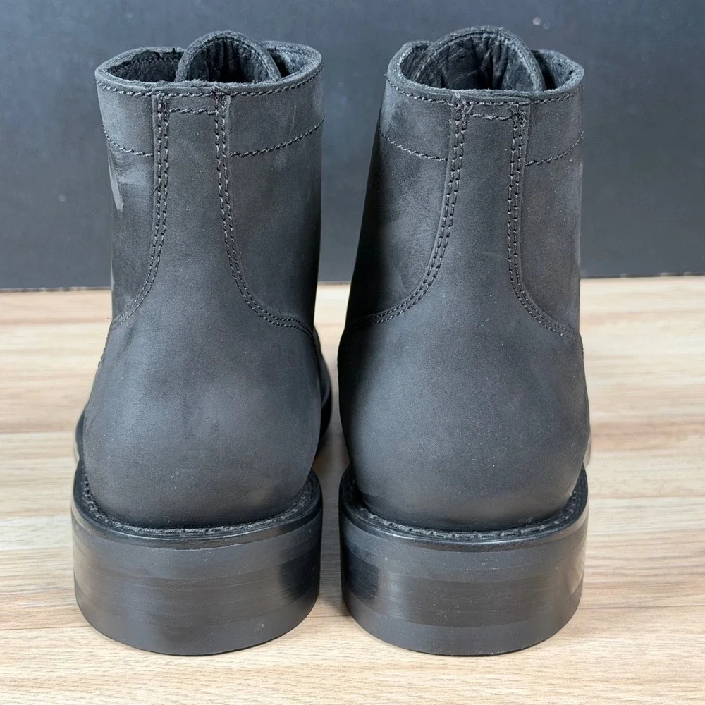 Thursday Boot Co Captain Boots Mens Size 10.5 Black Matte Nubuck Leather Cap Toe
